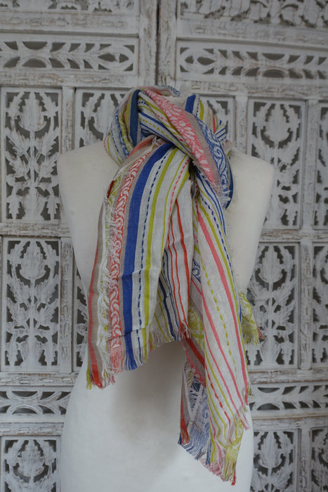 Candy Stripe Woven Scarf