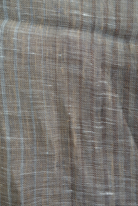 Beige And White Linen Scarf