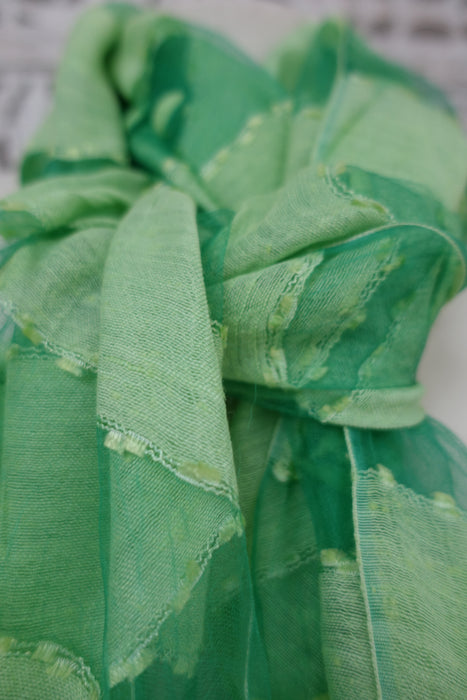 Mint Green Silk Voile Scarf Handloom