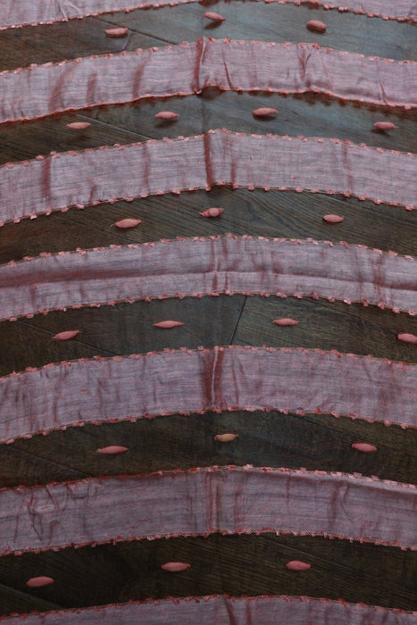 Orange Silk Voile Scarf Handloom