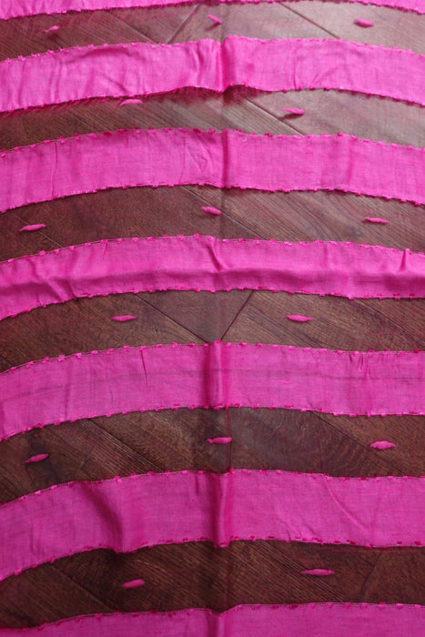 Hot Pink Silk Voile Scarf Handloom