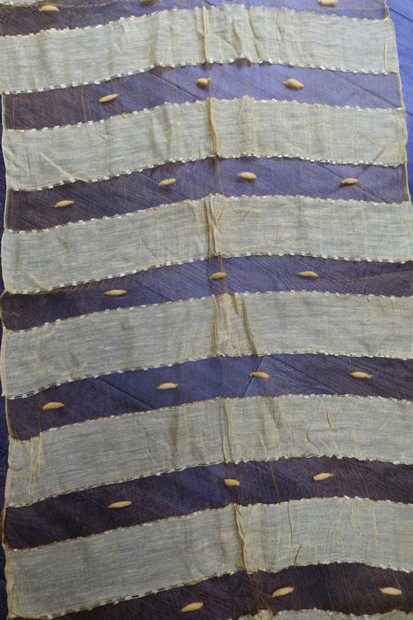 Yellow Silk Voile Scarf Handloom