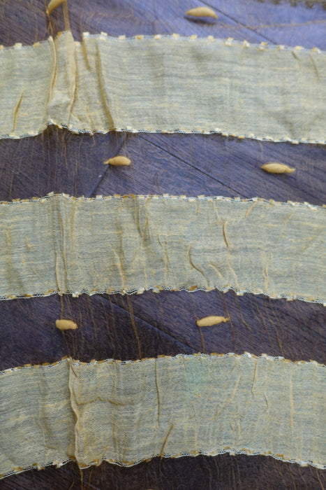 Yellow Silk Voile Scarf Handloom