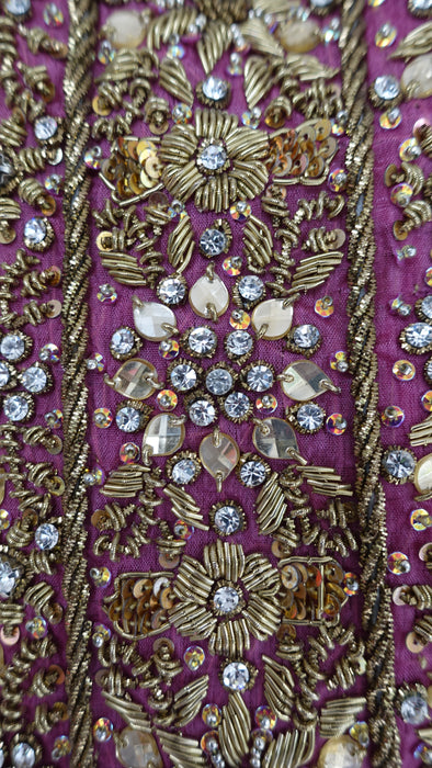 Dusky Pink Silk With Heavy Border Dupatta - New