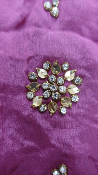 Dusky Pink Silk With Heavy Border Dupatta - New