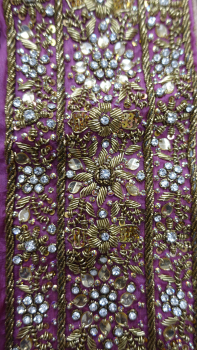 Dusky Pink Silk With Heavy Border Dupatta - New