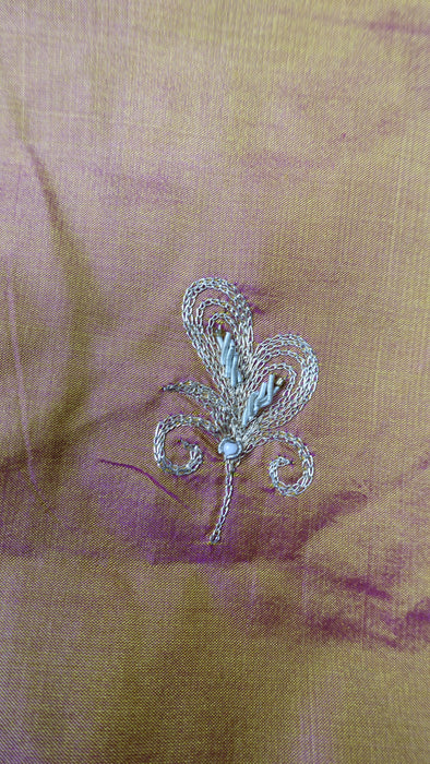 Vintage Peach Silk Embellished Dupatta - New