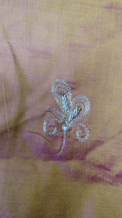 Vintage Peach Silk Embellished Dupatta - New