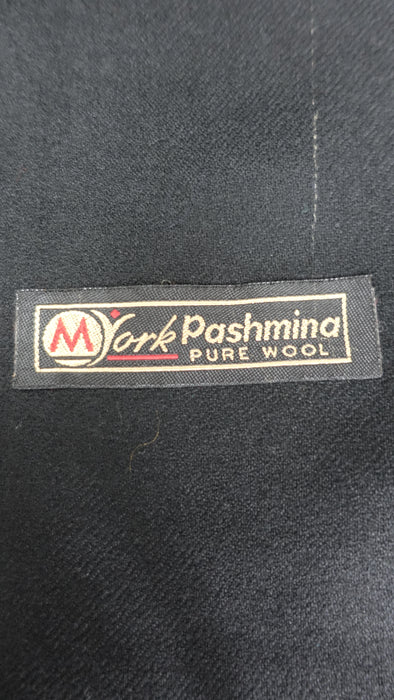 Pure Wool Black Shawl - New