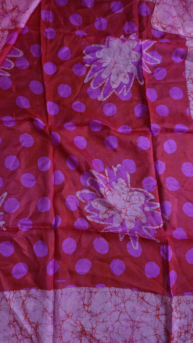 Shades Of Pink Handloom Silk Square Scarf