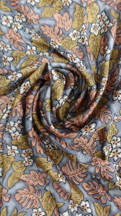 Autumnal Handloom Silk Square Scarf