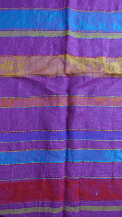 Bright Pinks And Oranges Long Cotton Weave Hands And Looms Scarf