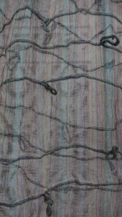 Multicoloured Silk Slub Sheer Hands And Looms Scarf