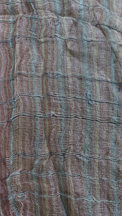 Multicoloured Silk Slub Sheer Hands And Looms Scarf