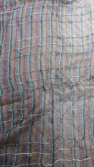 Multicoloured Silk Slub Sheer Hands And Looms Scarf