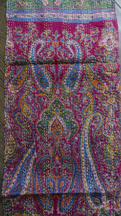 Printed Paisley Double Sided Silk Scarf