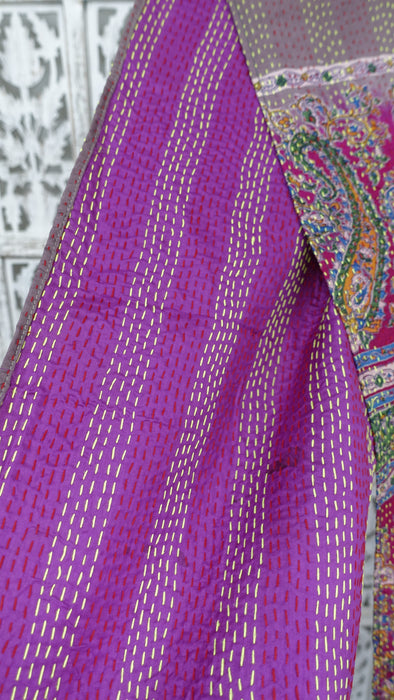 Printed Paisley Double Sided Silk Scarf