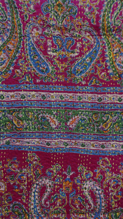 Printed Paisley Double Sided Silk Scarf