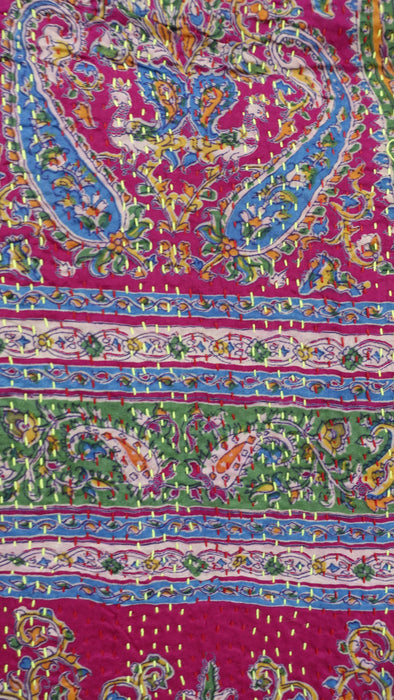 Printed Paisley Double Sided Silk Scarf