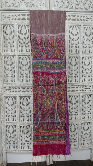 Printed Paisley Double Sided Silk Scarf