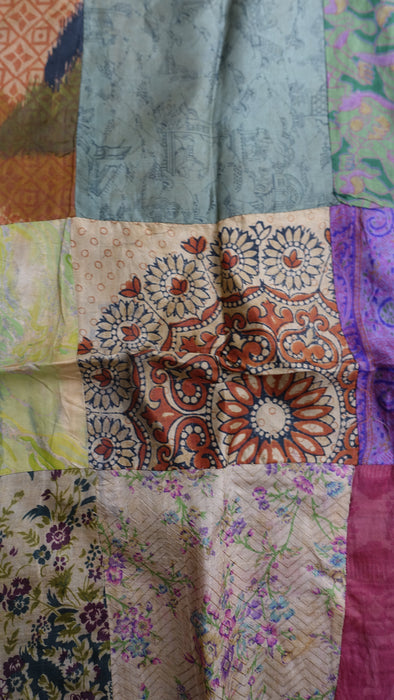 Multicoloured Small Silk Squared Scarf