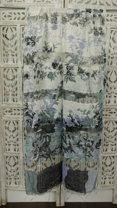 White, Blue And Grey Hands And Looms Scarf