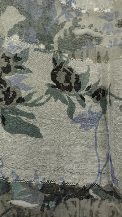 White, Blue And Grey Hands And Looms Scarf