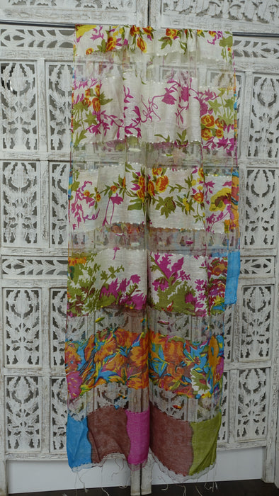 Floral Pure Silk Hands And Looms Scarf