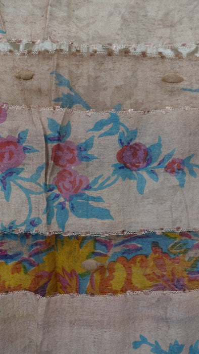 Blush, Blues And Amber Pure Silk Hands And Looms Scarf