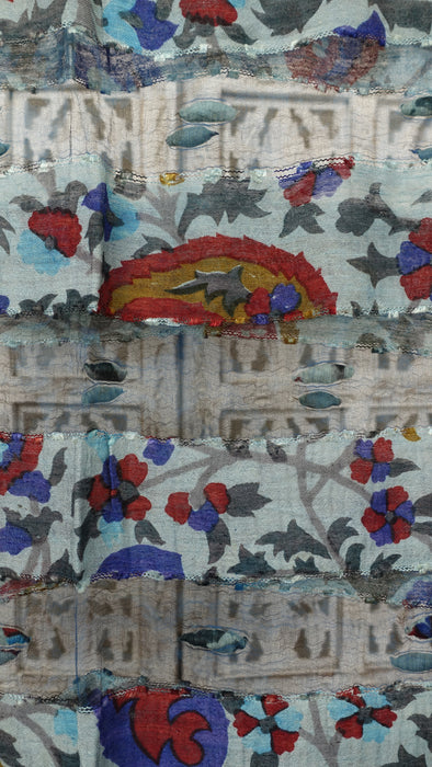 Multicoloured Paisley Silk Printed Scarf - New