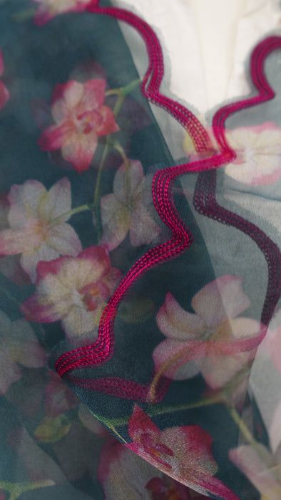 Floral Voile Dupatta - New