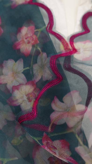 Floral Voile Dupatta - New