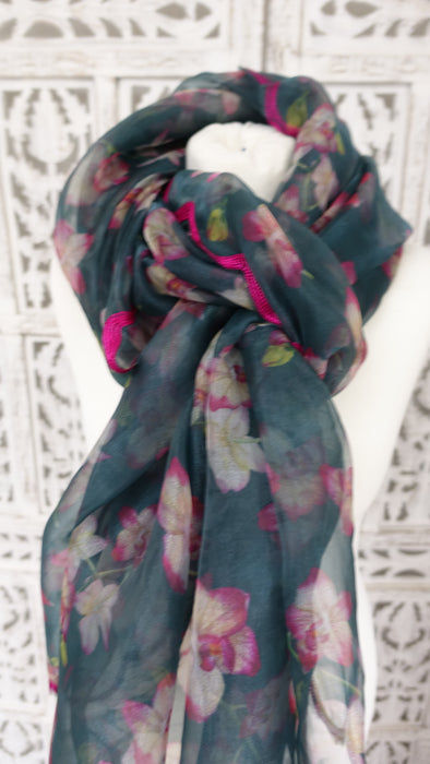 Floral Voile Dupatta - New