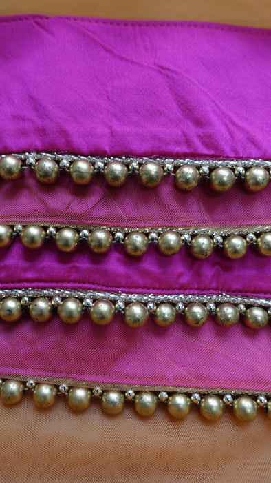 Peachy Orange Beaded Dupatta - New