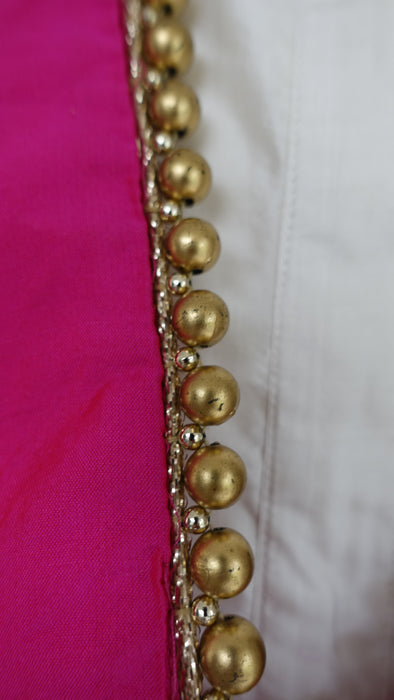 Peachy Orange Beaded Dupatta - New