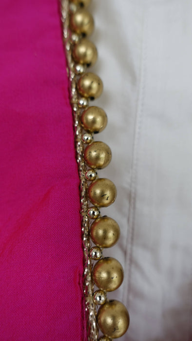 Peachy Orange Beaded Dupatta - New