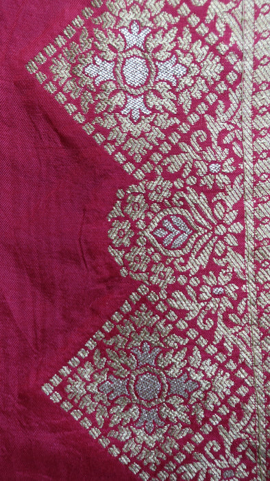 Pink Red Silk Blend Dupatta - New