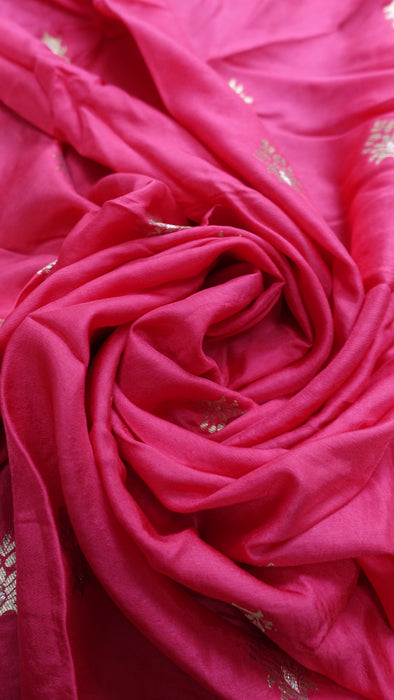Pink Red Silk Blend Dupatta - New