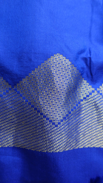 Khaki Green And Blue Vintage Silk Dupatta - New