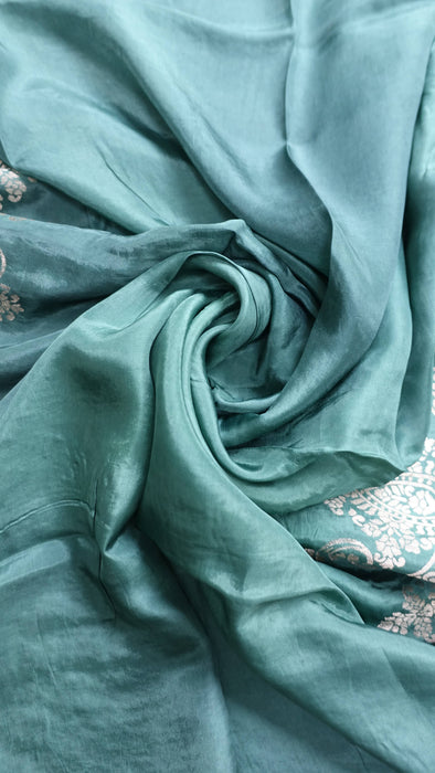 Green Silk Soft Dupatta - New