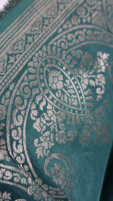Green Silk Soft Dupatta - New