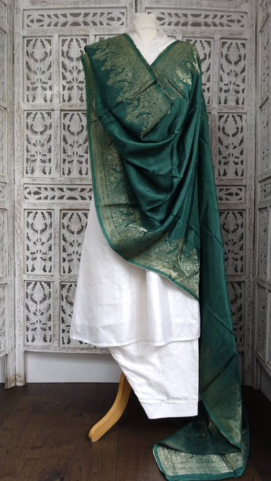 Green Silk Soft Dupatta - New