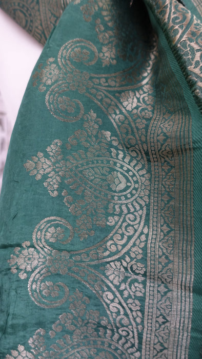 Green Silk Soft Dupatta - New