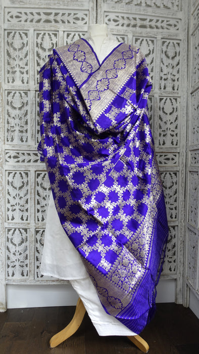 Purple Silk Vintage Shawl - New