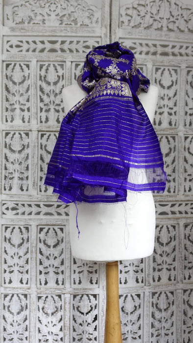Purple Silk Vintage Shawl - New