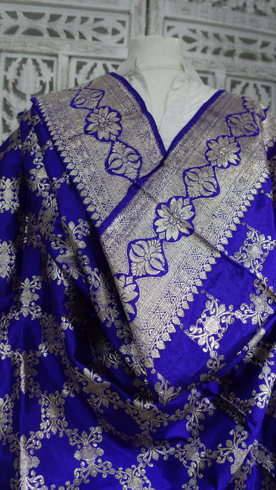 Purple Silk Vintage Shawl - New