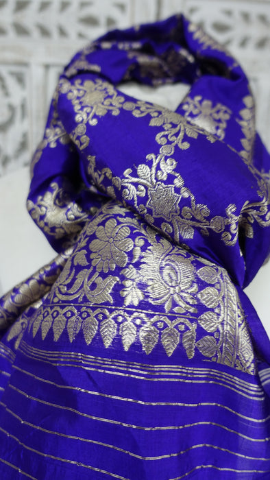 Purple Silk Vintage Shawl - New