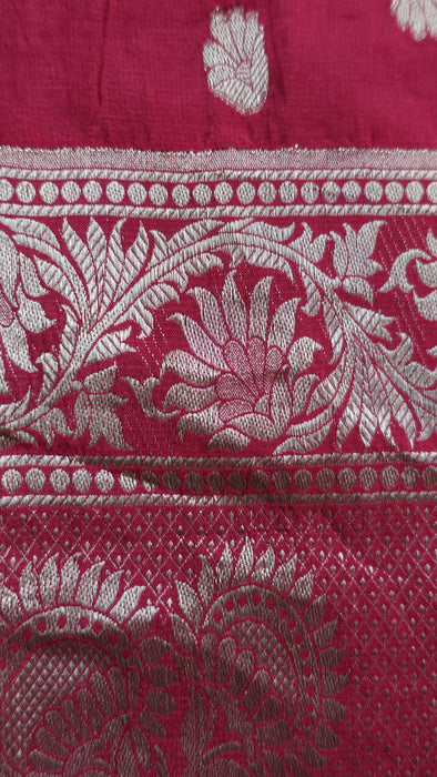 Red Soft Silk Blend Shawl - New