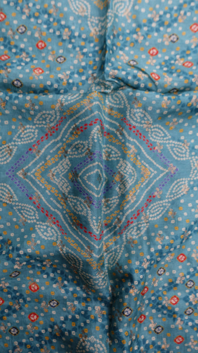 Jade And Pink Silk Blend Large Shawl With Latkans - New