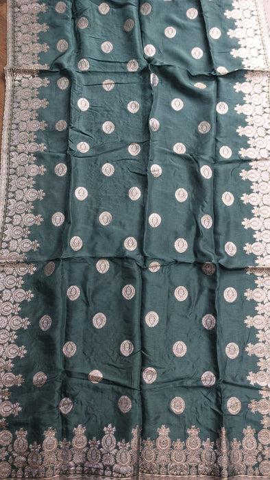 Dark Green Silk Shawl - New